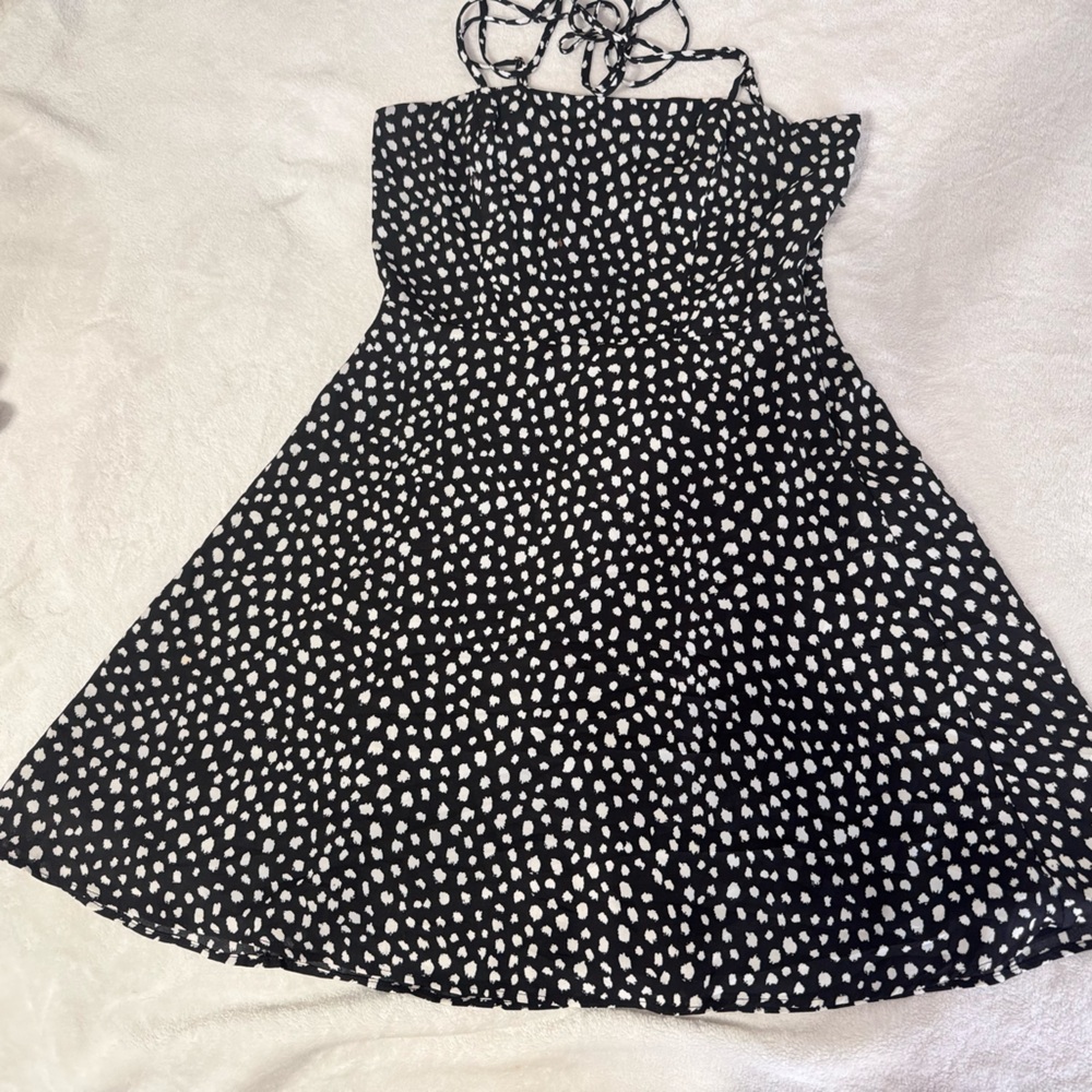 Black and White Polka Dot Skirt